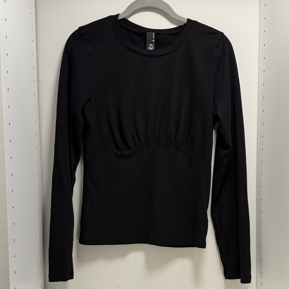 .bobi Empire Seam Detail Black Long Sleeve Top Medium NWOT - Picture 3 of 10
